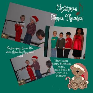 Read more about the article Tonight our Christmas play/ dinner theater.