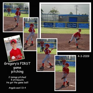 Read more about the article Gregory’s first game pitching!