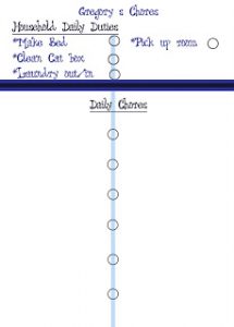 Read more about the article New Kraft Family Chore plan for 2010