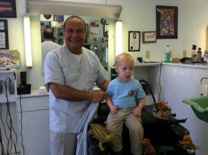 Read more about the article 1st Barber shop Hair cut for Luke Samuel