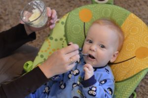 Read more about the article First cereal for Gideon