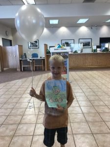 Read more about the article Luke WON the coloring contest at the Bank